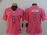 Women Nike Ravens 8 LaMar Jackson Pink Fashion Limited Jersey,baseball caps,new era cap wholesale,wholesale hats